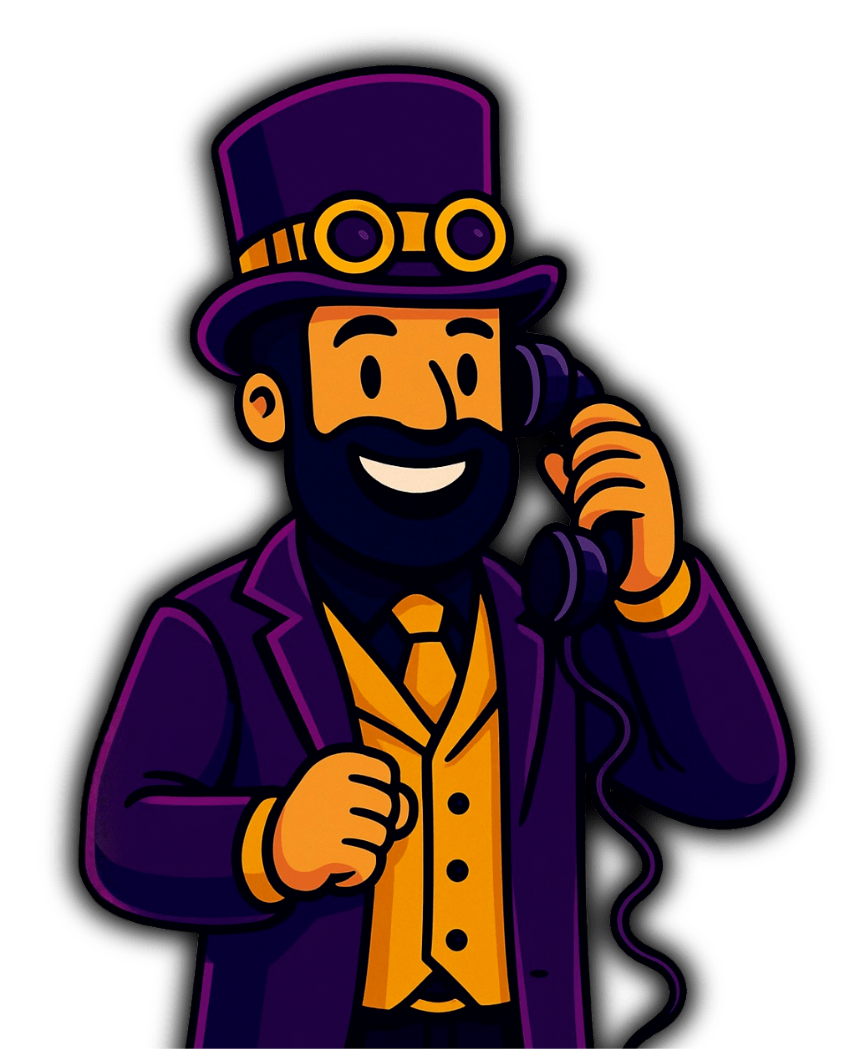 Magier mit Telefon &ndash; Magic Call